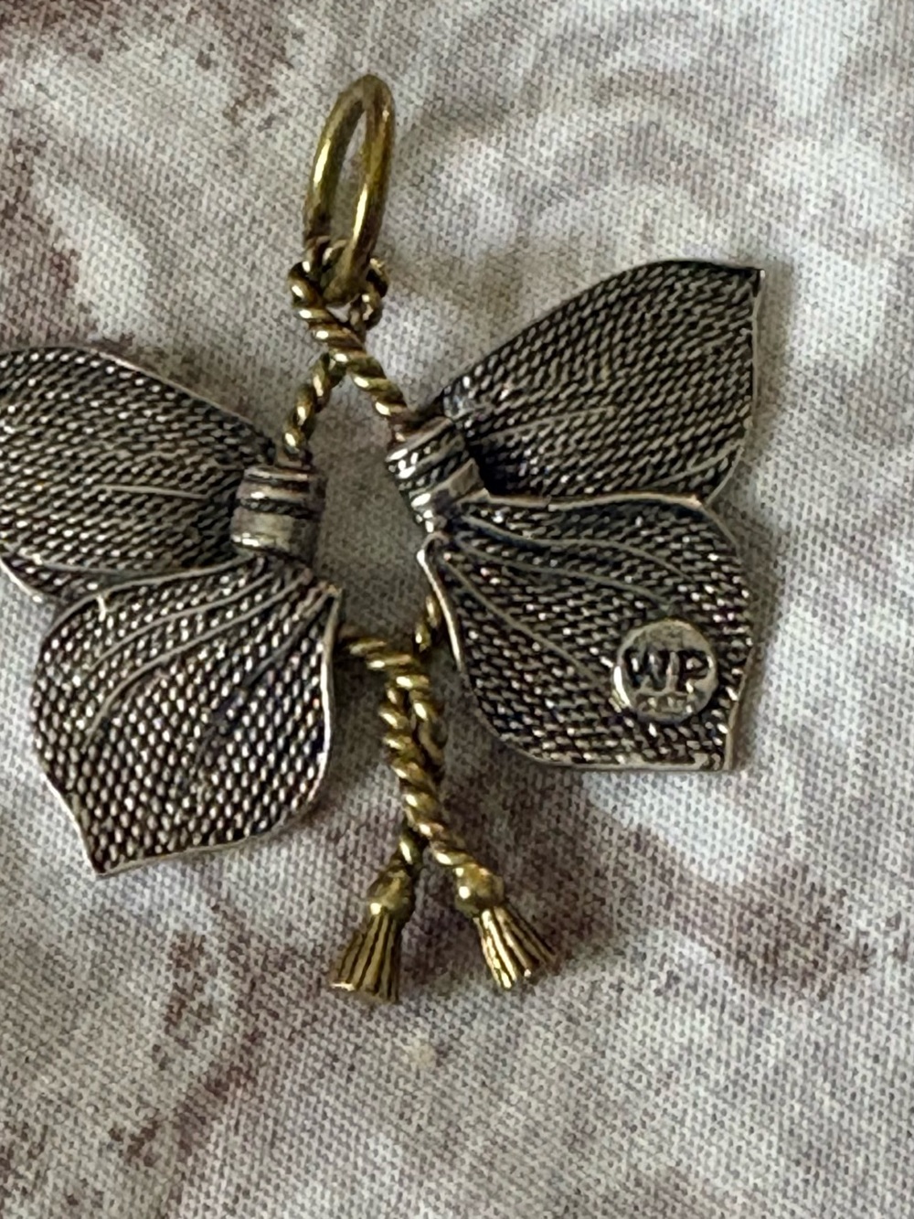 Waxing Poetic butterfly wrope pendant - Picture 2 of 2